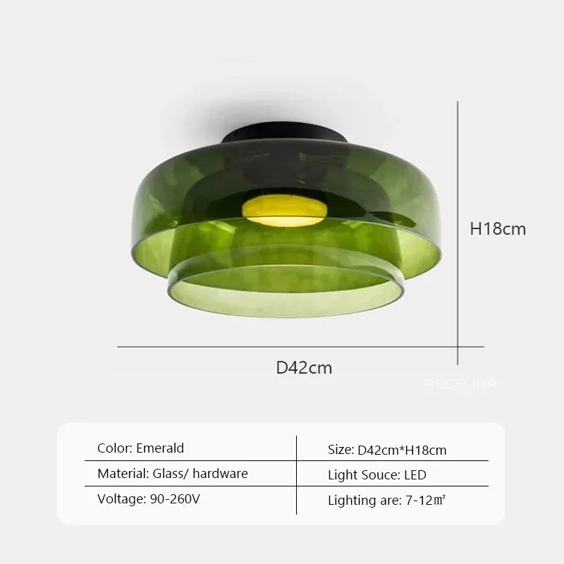 LEVELS Glass Ceiling Lamp Bedroom led Medieval Colourful lamps for Restaurant Creative Dining Room bedroom decorating Lamps