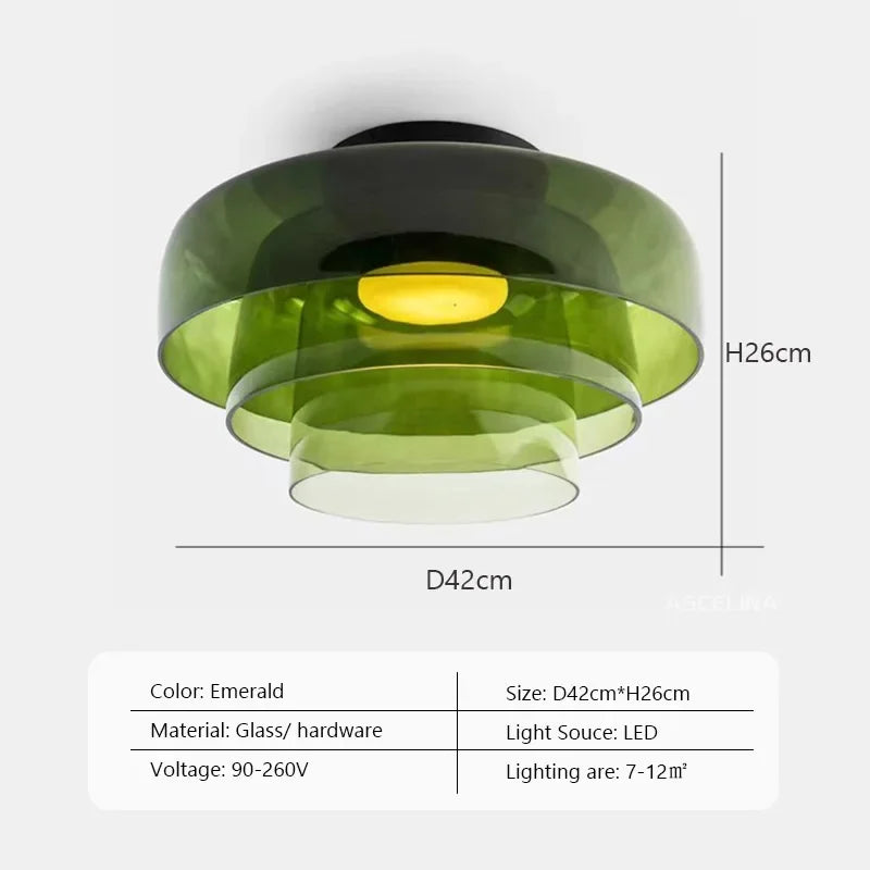LEVELS Glass Ceiling Lamp Bedroom led Medieval Colourful lamps for Restaurant Creative Dining Room bedroom decorating Lamps