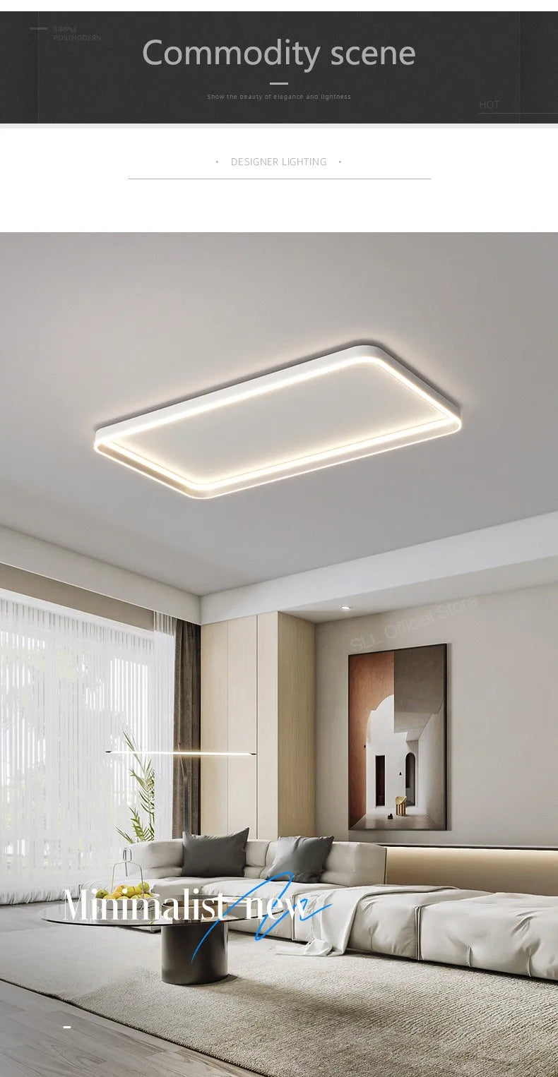 Nordic lamp modern minimalist square ceiling lamp master bedroom bedroom bedroom LED lamp eye protection full spectrum 2023 new