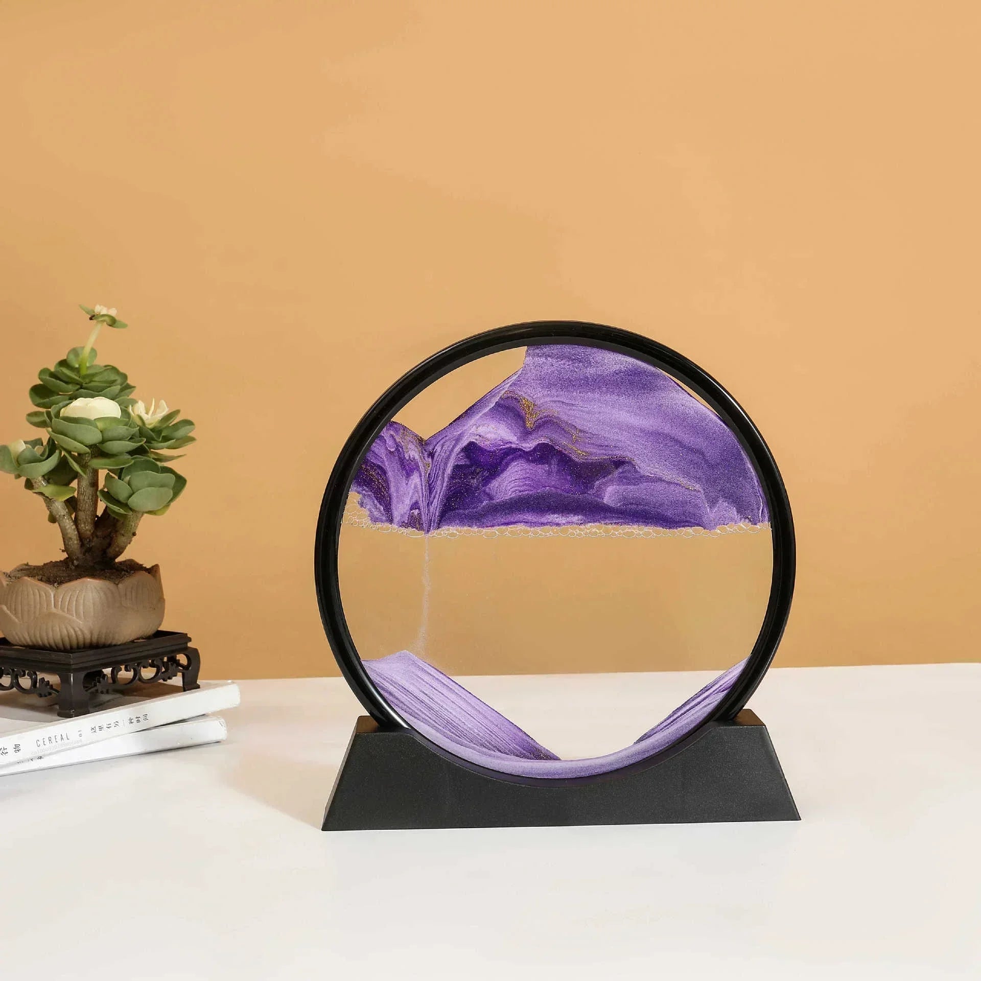 Sandscape Moving Sand Art Frame Flowing Sand 3D Dynamic Liquid Hourglass Quicksand Kinetic Sand Painting Office Home Decor Gifts