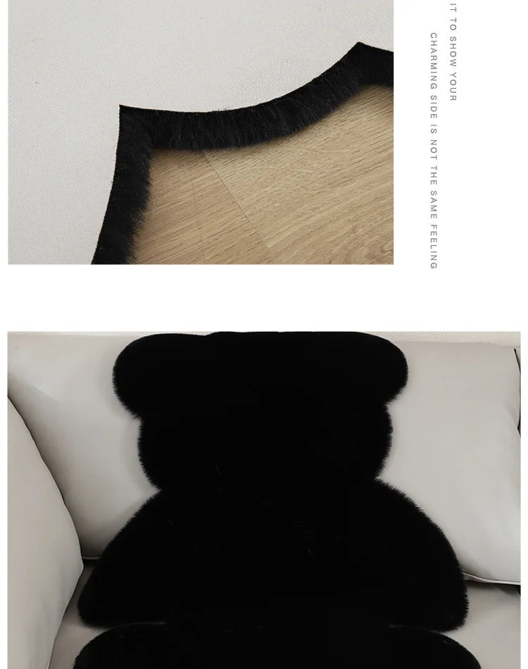 Cartoon Animal Bear Irregular Shaped Carpet Living Room Bedroom Entrance Floor Mat Children's Bedroom Carpet