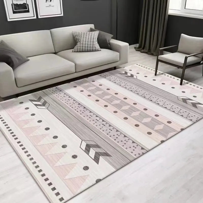 VIKAMA 40x60cm Crystal Pile Carpet Ethnic Style Living Room Bedroom Bohemia Nordic Vintage Bedroom Decorative Carpet