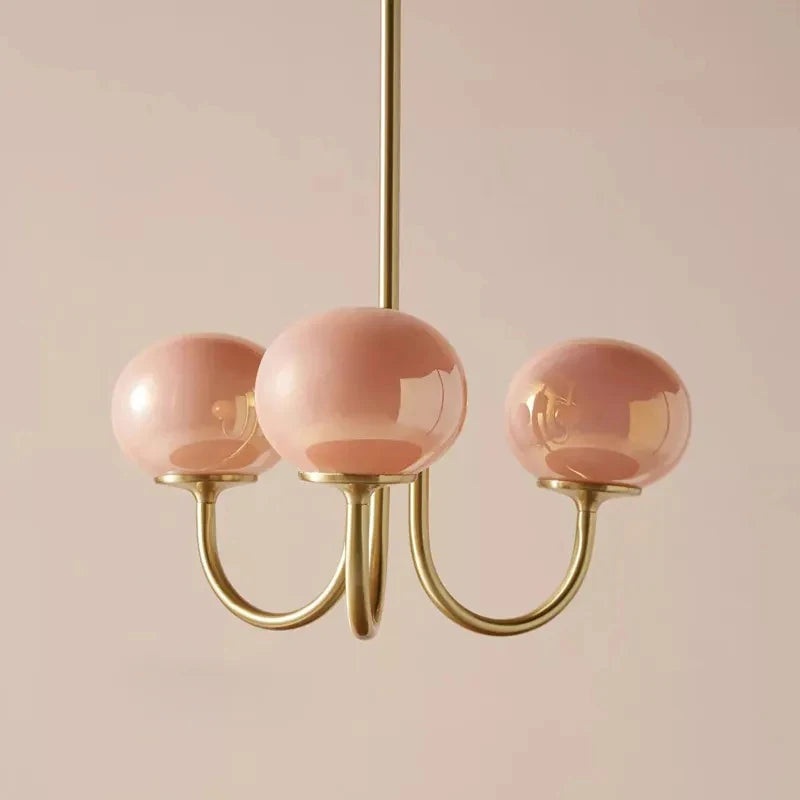 French Vintage Cream Style Pink Bedroom Pendant Light Medieval Warm Living Room Master Bedroom Children's Room Light Fixture