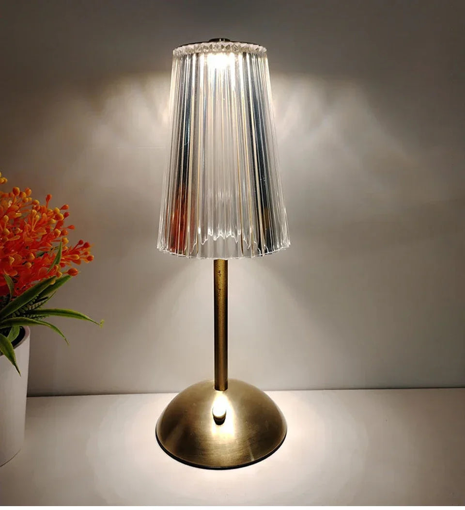 LED Table Lamp Touch Sensor Desktop Night Light USB Rechargeable For Bedroom Hotel Restaurant Bedroom Atmosphere Decor Lighting