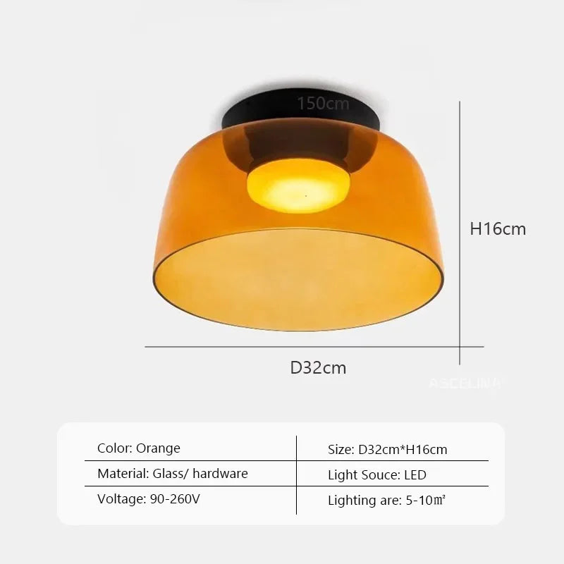 LEVELS Glass Ceiling Lamp Bedroom led Medieval Colourful lamps for Restaurant Creative Dining Room bedroom decorating Lamps