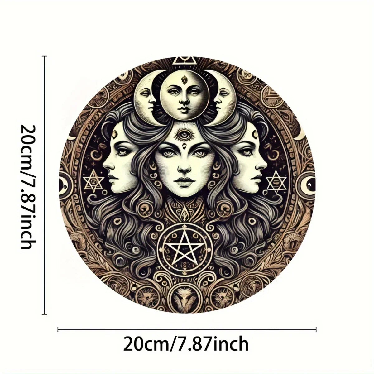 Hecate Witchcraft  Wall Art - Foil Engraved, Durable for Indoor/Outdoor, Ideal for Festivals
