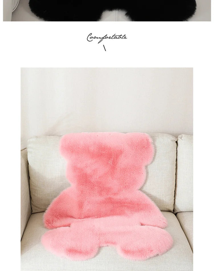 Cartoon Animal Bear Irregular Shaped Carpet Living Room Bedroom Entrance Floor Mat Children's Bedroom Carpet